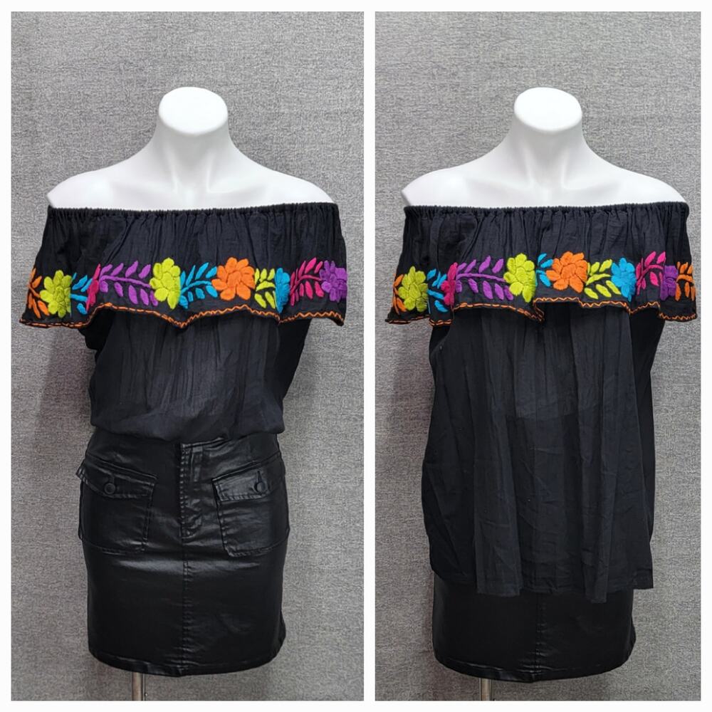 NATIVA FIESTA MEXICAN EMBROIDERED BLOUSE